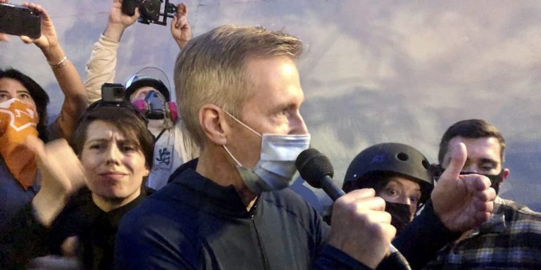 WATCH: Portland’s Do-Nothing Mayor Gets Tear-Gassed by Feds