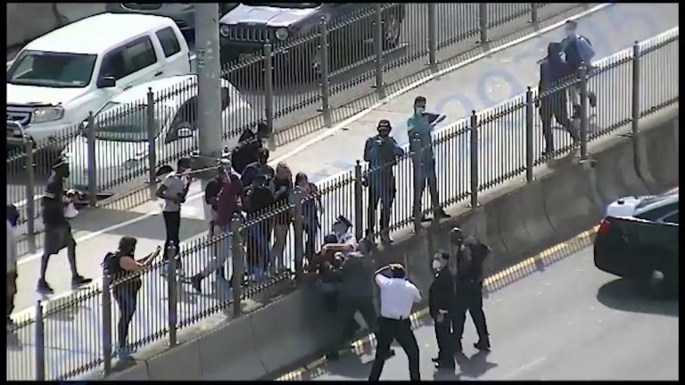 WATCH: NYPD Chief, Officers Hurt in Clash w/ Protesters on Brooklyn Bridge