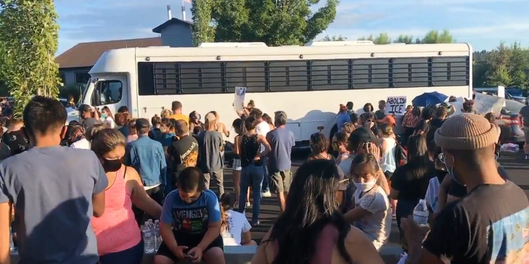 WATCH: Protesters Surround ICE to Prevent Officers From Detaining Illegals