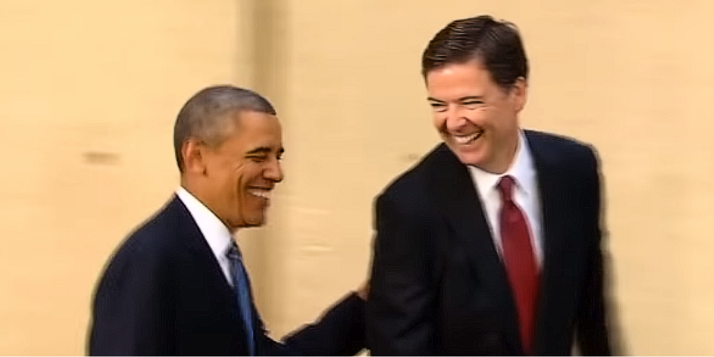 Barack Obama and James Comey