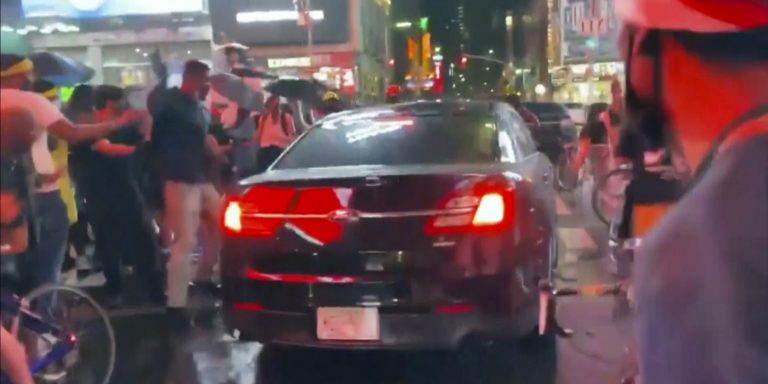 WATCH: Driver Plows Through BLM Protestors in Times Square