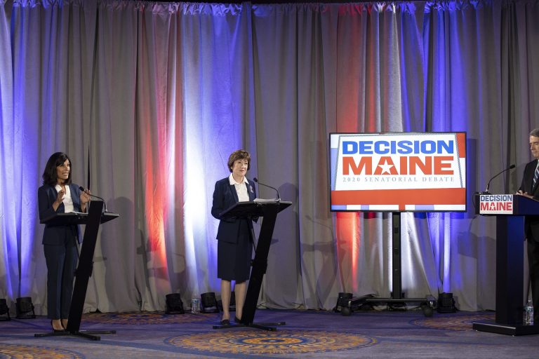 Susan Collins Won’t Say if She’ll Vote for Trump in Debate to Hold Senate Seat
