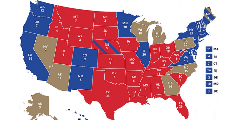 Debt Burden of States, Residents Tracks Closely w/ Red v. Blue Map