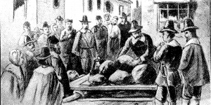 The death of Giles Corey 