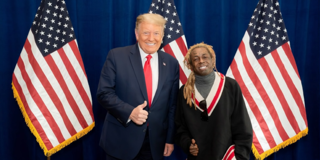President Donald Trump and rapper Lil Wayne