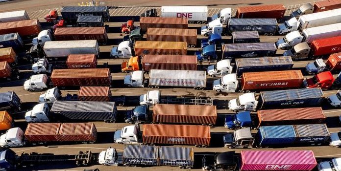 trucks caught in supply chain