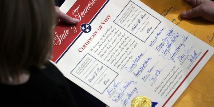 Certification of Electoral College votes