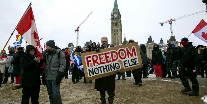 Virus Outbreak Canada Truckers Protesters