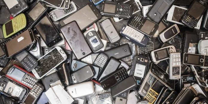 Discarded mobile phones