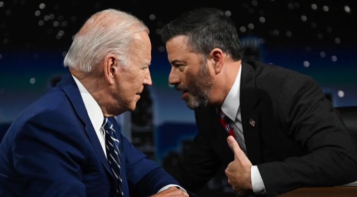 Biden on Kimmel's show./PHOTO: The New York Post