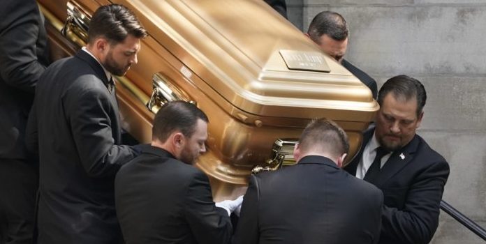 casket of Ivana Trump