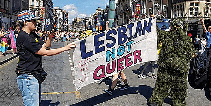 lesbian activists protest
