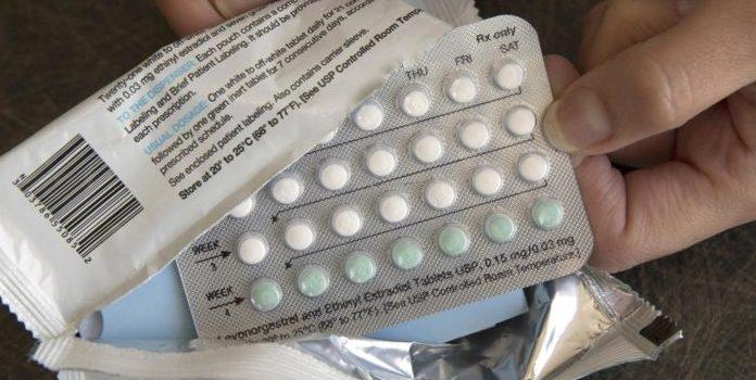 A one-month dosage of hormonal birth control pills