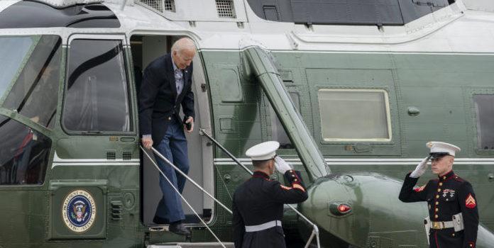 Joe Biden exits Marine One