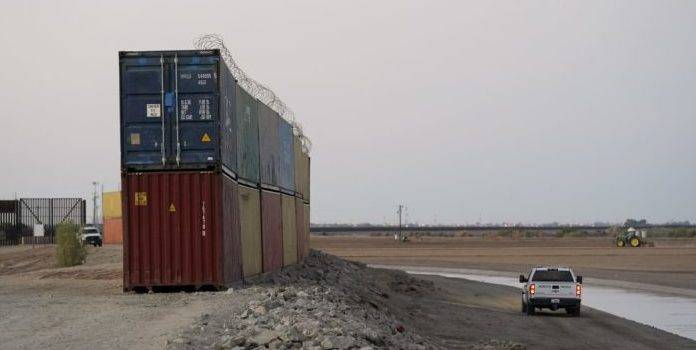 Border shipping containers