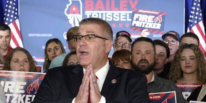 Republican gubernatorial candidate Darren Bailey