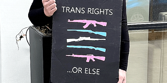 trans activist protests