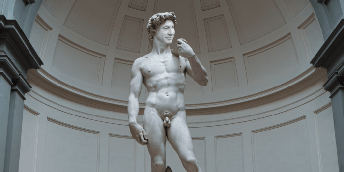 Nude statue of Benjamin Netanyahu