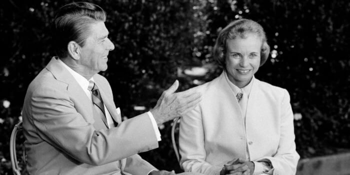 Ronald Reagan and Sandra Day O'Connor