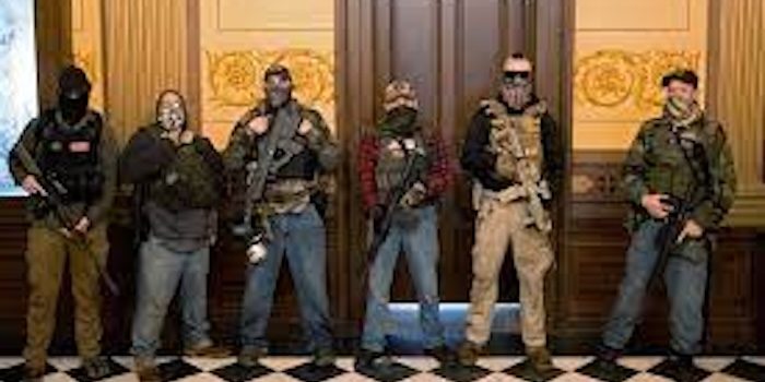 Militia members occupy the Michigan capital in 2020 after the FBI ordered state police to allow them to do so. PHOTO: FBI