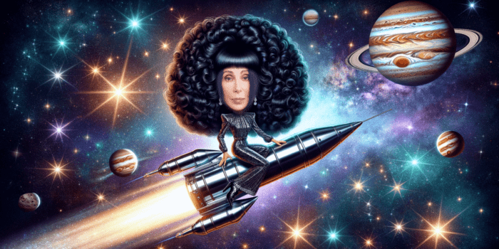Cher rockets to Jupiter.