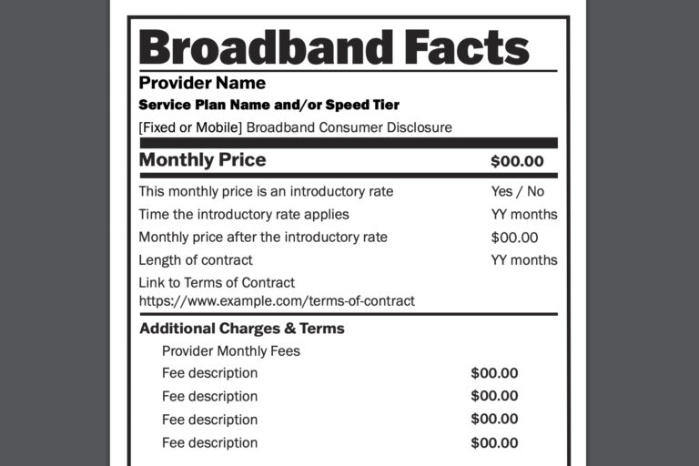 FCC: Internet Providers Must Include Nutrition-Label Info on Hidden Fees