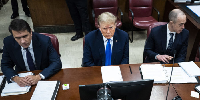Todd Blanche, Donald Trump and Emil Bove