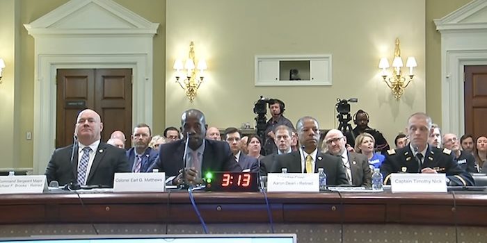 Nat'l Guard whistleblowers testify April 17 at a congressional hearing. PHOTO: Screenshot from hearing