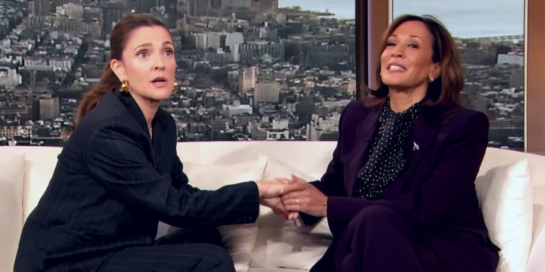 ‘Cringey’ Drew Barrymore Begs Kamala To Be ‘Momala of the Country’ in Fawning Interview