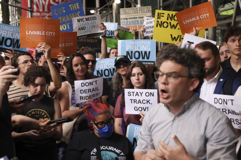 Congestion pricing protest