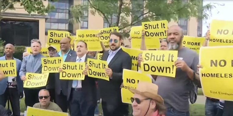 Queens Residents Demand Shutdown of Immigrant Shelter after Cop Shooting