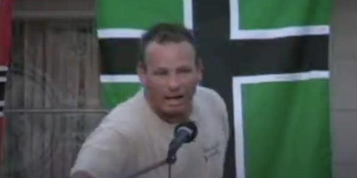 David Gletty speaks at a neo-Nazi rally in the mid-2000s while working undercover for the FBI. PHOTO CREDIT: David Gletty