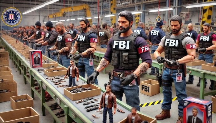 FBI right-wing terror factory. PHOTO: ChatGPT