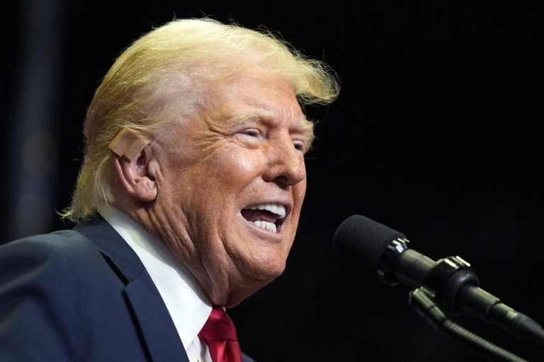 Trump, in First Rally Since Butler, Says He ‘Took a Bullet for Democracy’