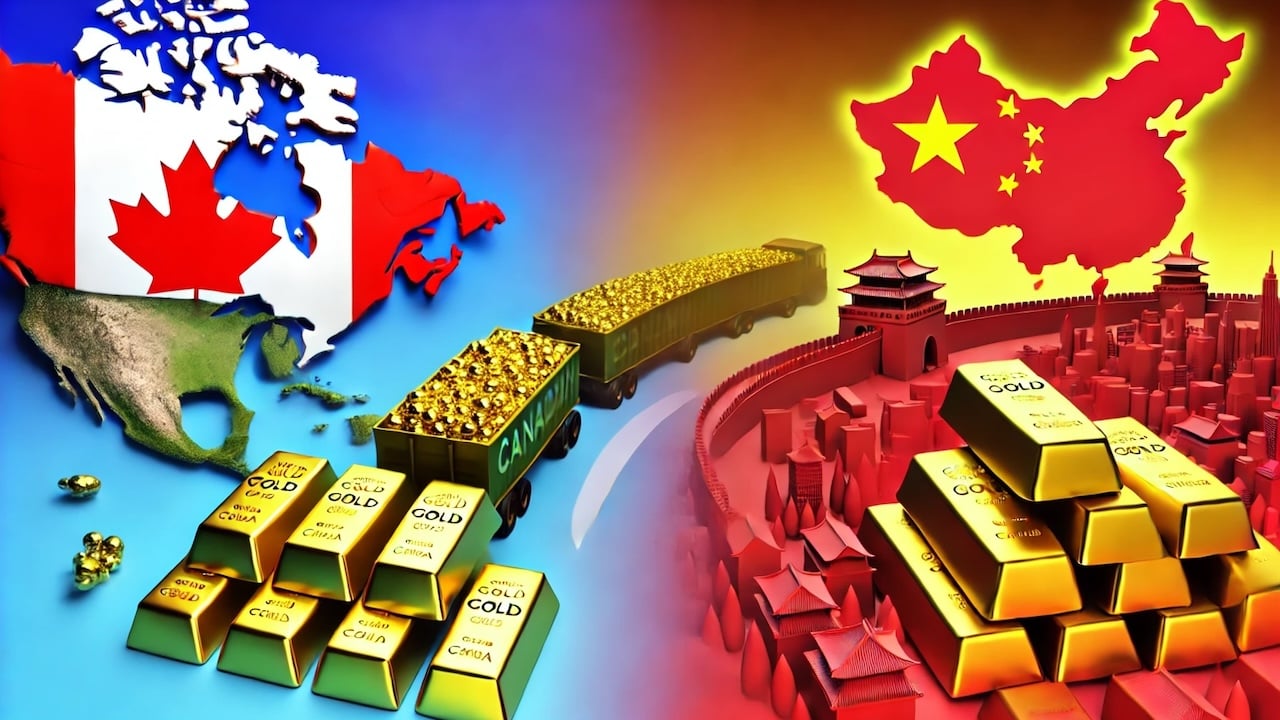 Canadian Gold Exports to China Surge in Another Sign of Gold Flowing from West to East