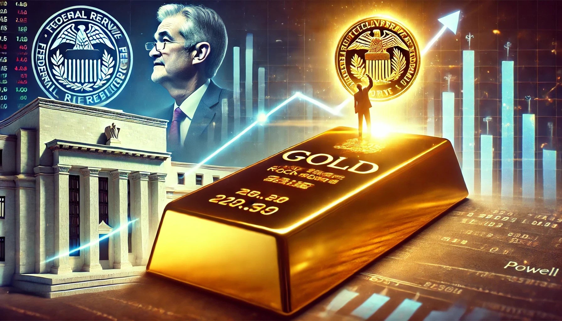 Gold Reaches New Heights as Powell Hints at Rate Cuts