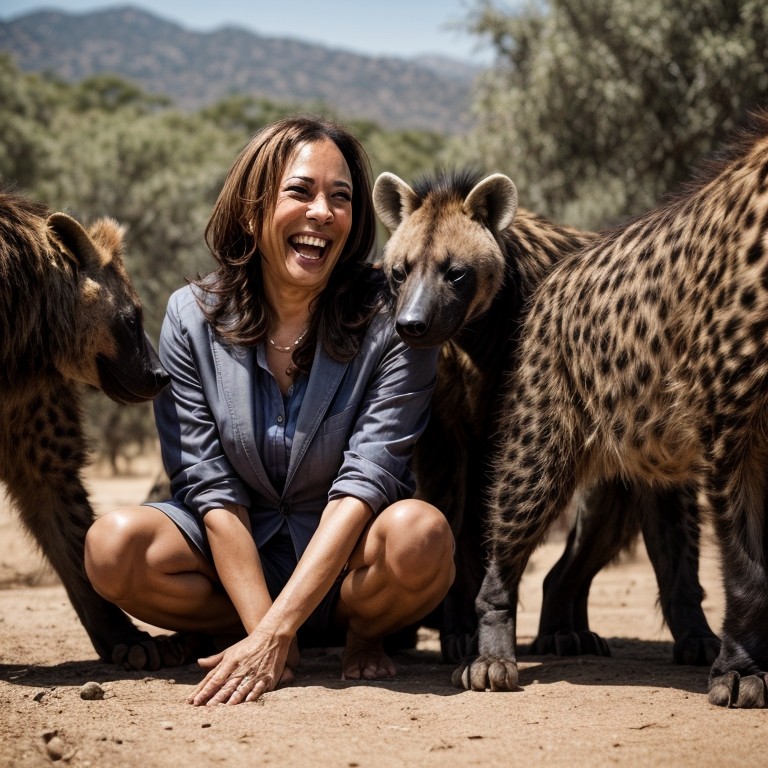 AI Generated Kamala Harris Hyenas