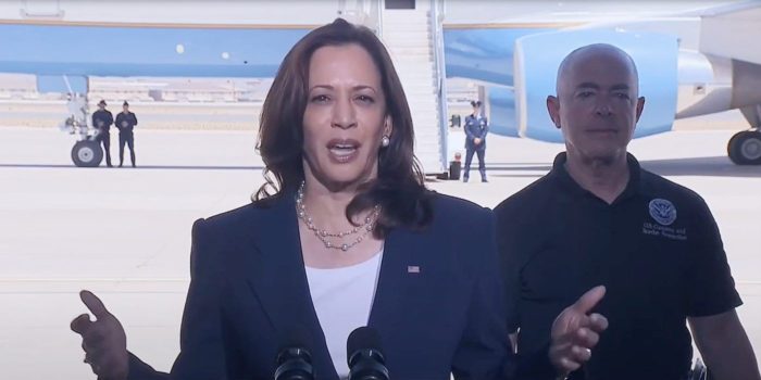 Kamala Harris and Alejandro Mayorkas