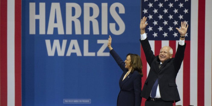 Kamala Harris and Tim Walz