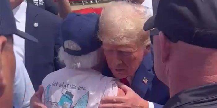 Trump hug