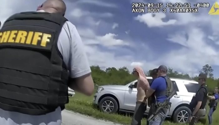 Body cam footage of Ryan Routh's arrest. PHOTO: Martin County Sheriff's Office