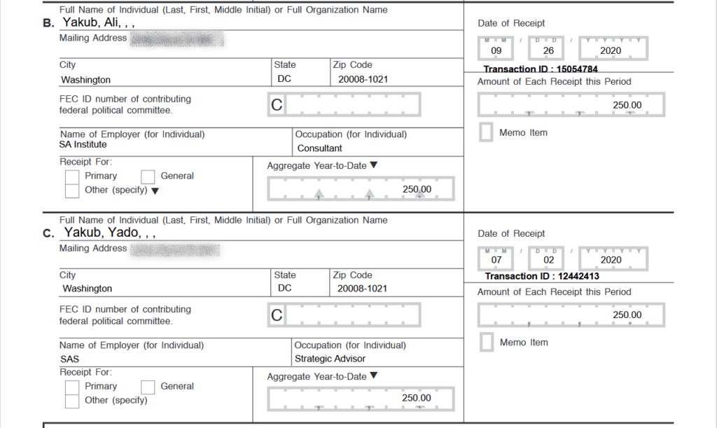 Yado Yakub donations