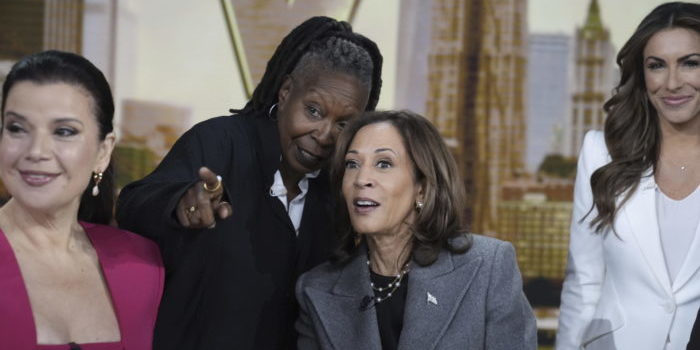 Whoopi Goldberg and Kamala Harris