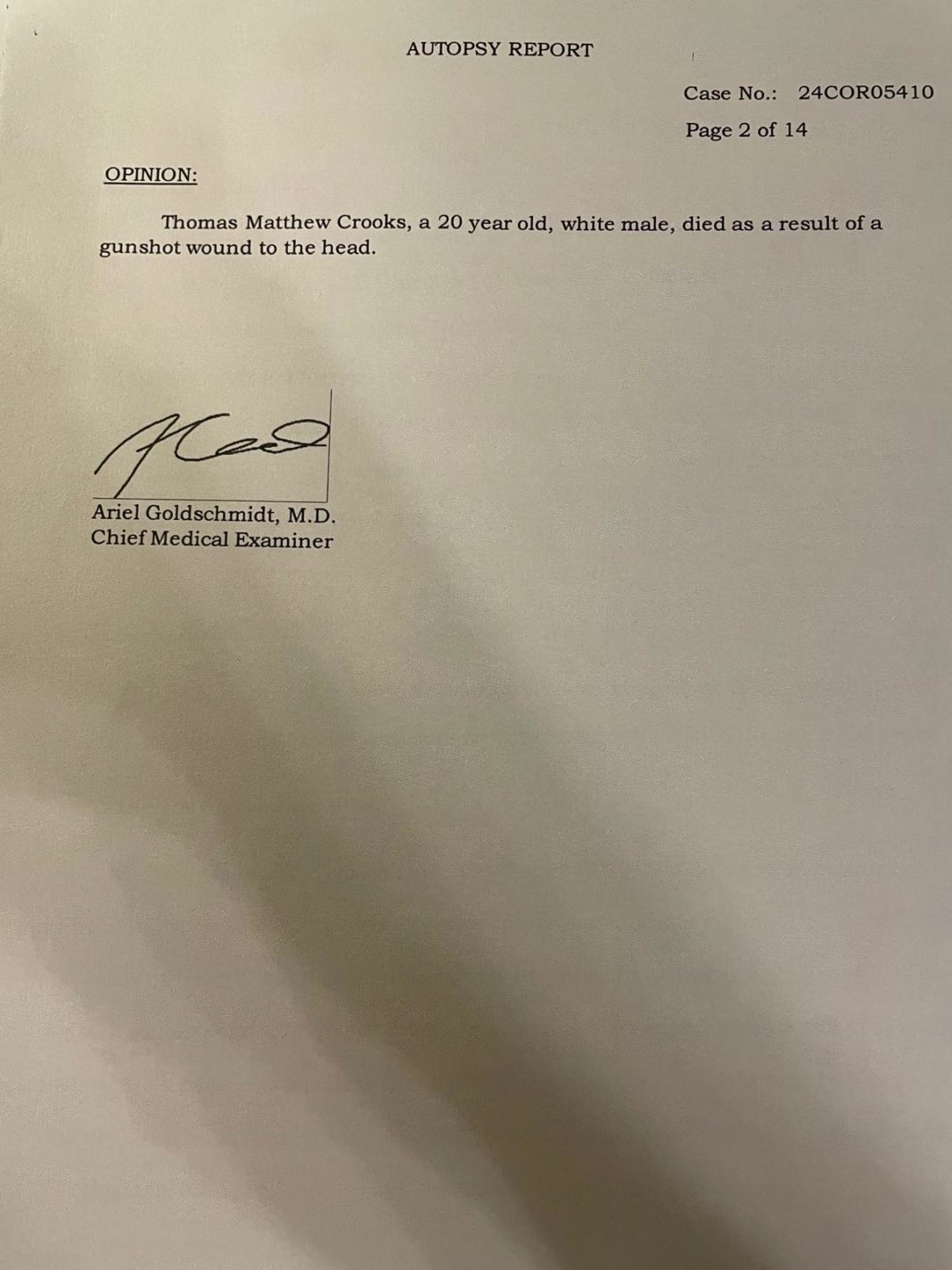EXCLUSIVE: Headline USA Obtains Trump Shooter’s Autopsy Records ...