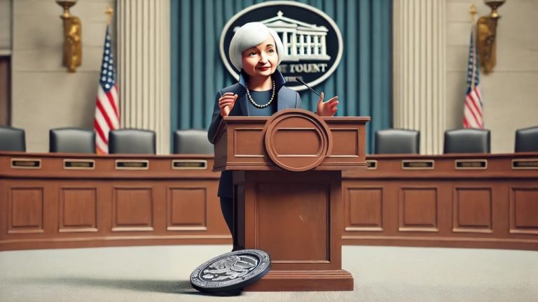 Eerily Symbolic: Treasury Seal Falls Off Podium as Yellen Fields Question About the Dollar’s Status