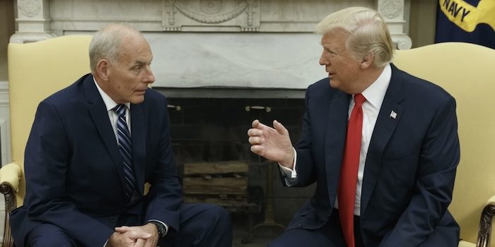 John Kelly and Donald Trump. PHOTO: AP