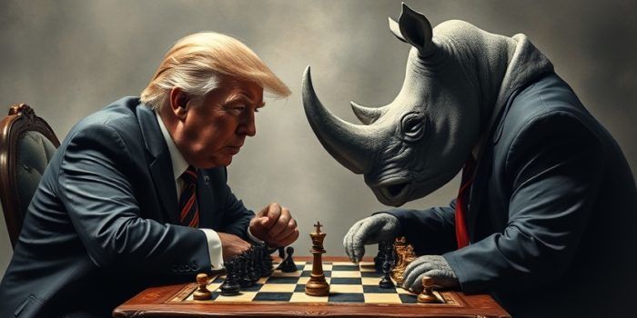 Trump plays chess with a RINO