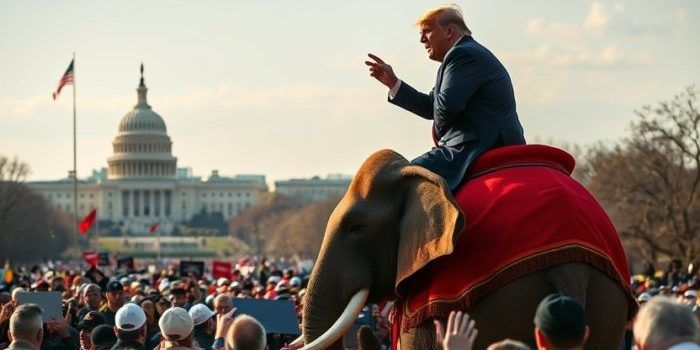 Trump rides to D.C.