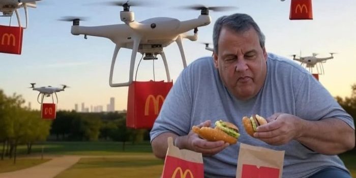 Chris Christie drone snack attack