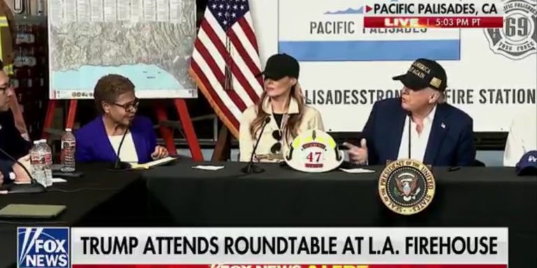 Trump Spars w/ DEI Mayor About Rebuilding from California Fires ‘In 24 Hours’